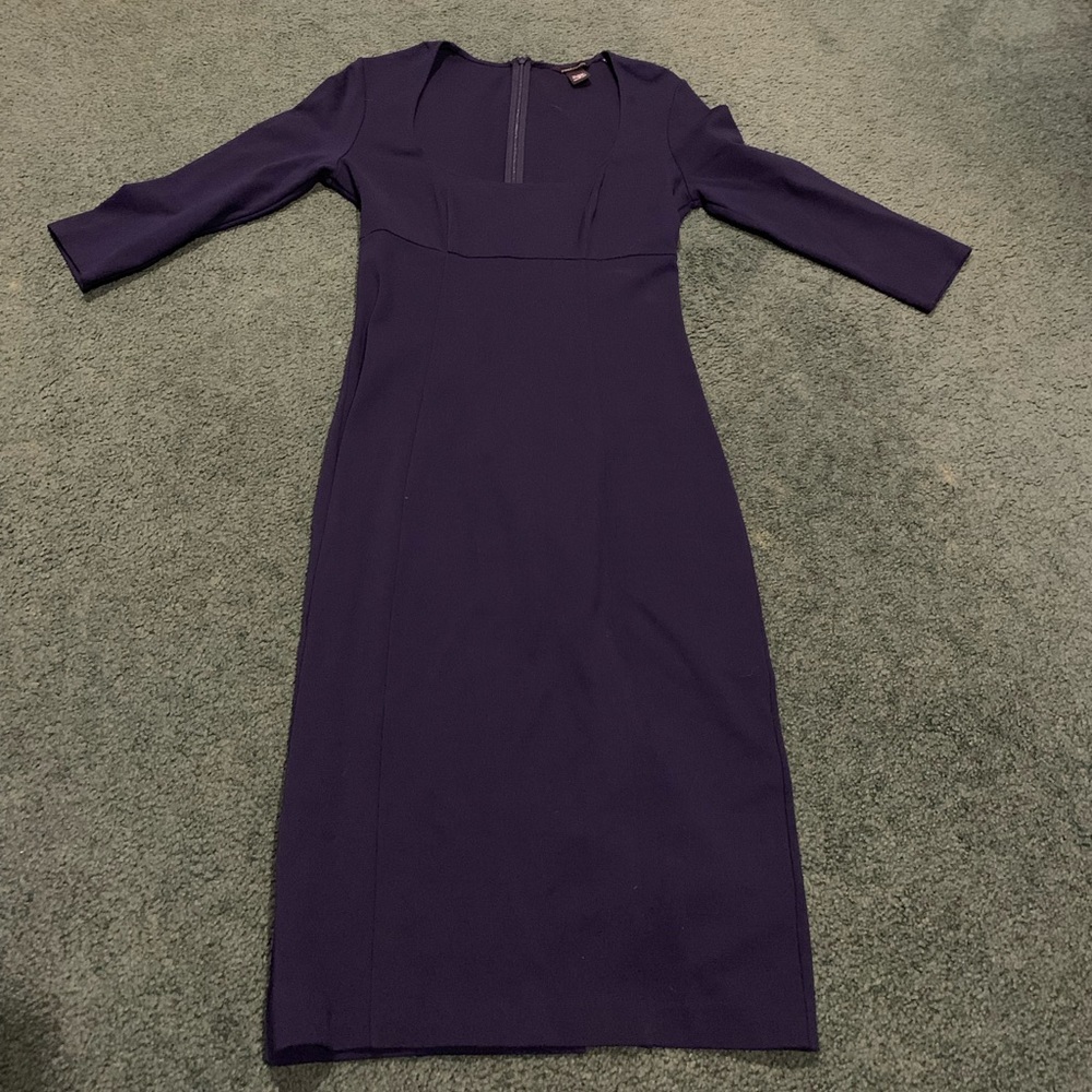 Midi navy blue dress